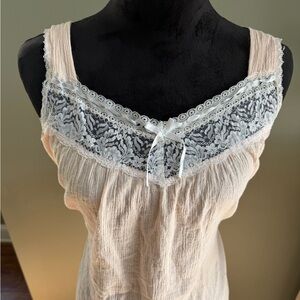 Lace Trim Mini Slip Dress